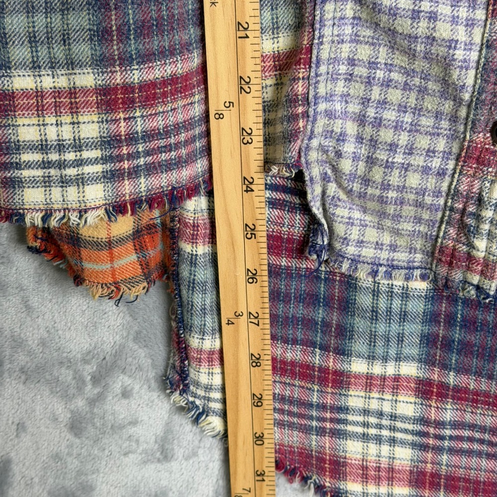 Uo Bdg Patchwork Flannel Womens S Multi Color Ove… - image 7